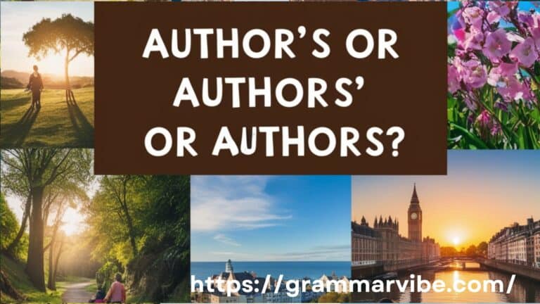 Author’s or Authors’ or Authors?