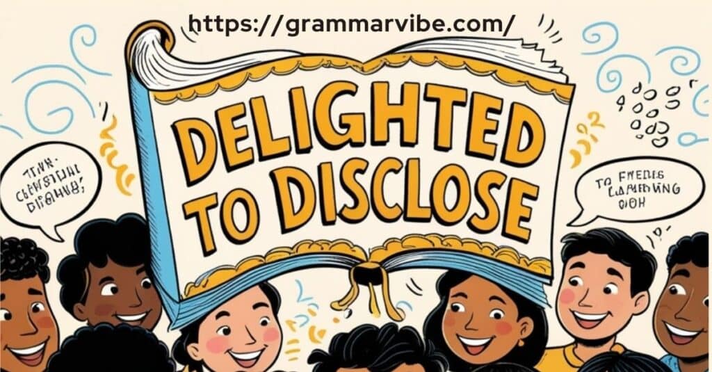 Delighted to Disclose