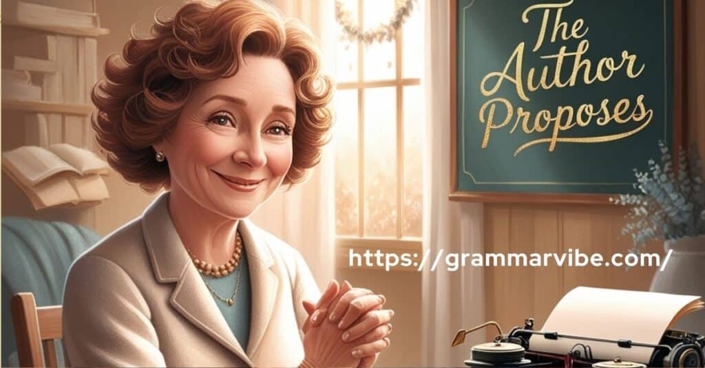 The Author Proposes