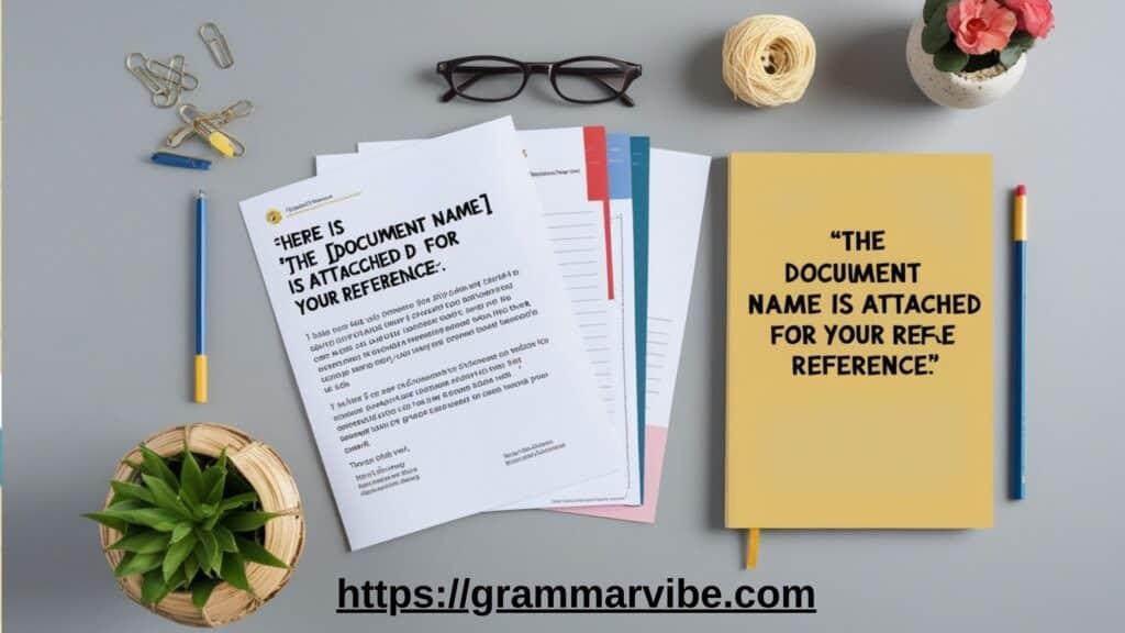 "The [Document Name] is Attached for Your Reference"