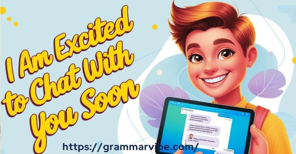 I Am Excited to Chat With You Soon
